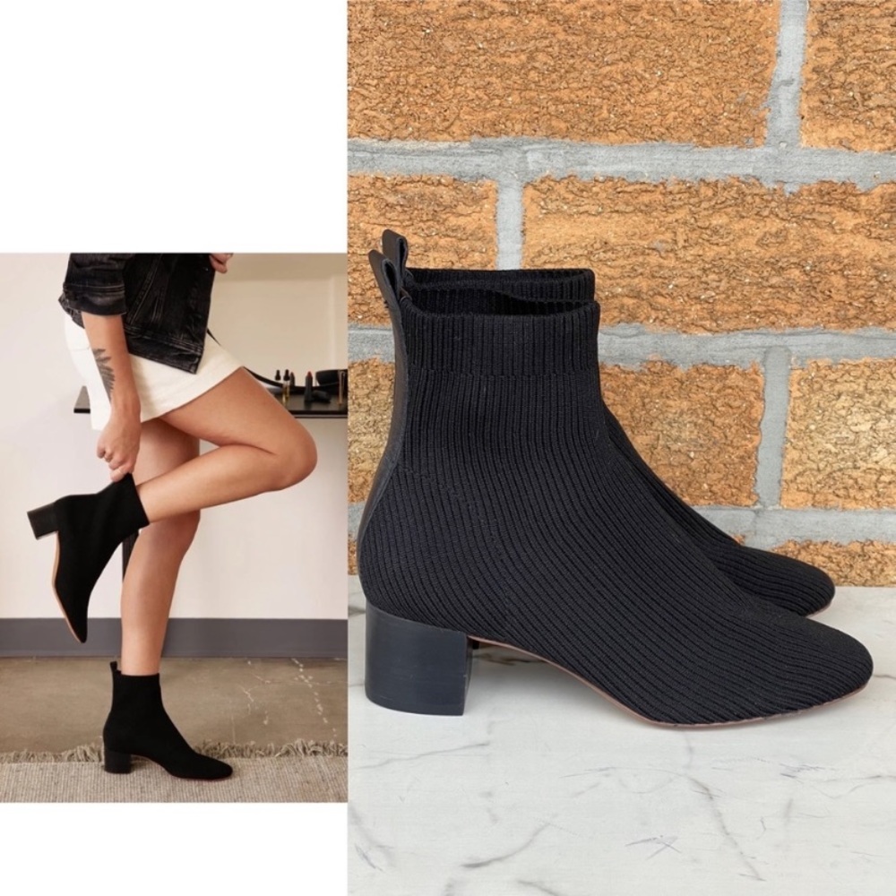 Everlane Glove Boot Sock Boots Reknit Black size 7